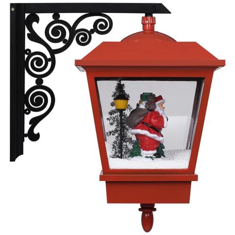 Lampada Natalizia Da Parete Led E Babbo Natale Rossa 40x27x45cm - Foto 2
