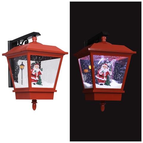 Lampada Natalizia Da Parete Led E Babbo Natale Rossa 40x27x45cm - Foto 7
