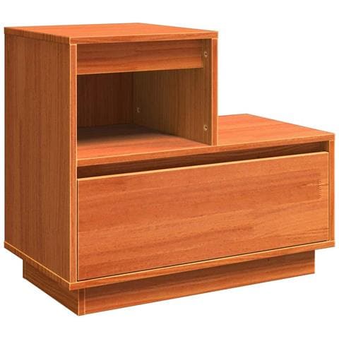 Armadio da Notte con cassetto Cera marrone 60 x 34 x 51 cm - Foto 1