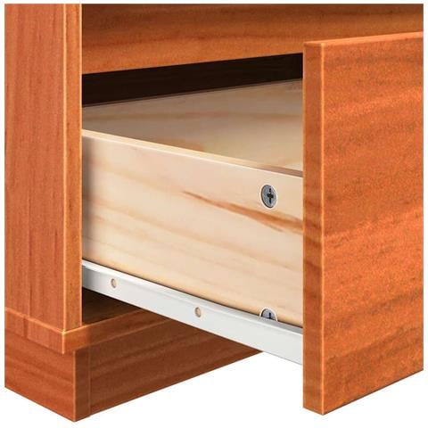 Armadio da Notte con cassetto Cera marrone 60 x 34 x 51 cm - Foto 9