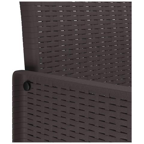 Sedia da Giardino 2 pcs Marrone 53 x 49 x 85 cm PP - Foto 9