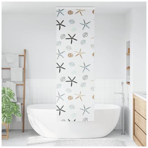 Tenda a Rullo per Doccia Cassonetto 80x240 cm Larghezza Tessuto - Foto 2