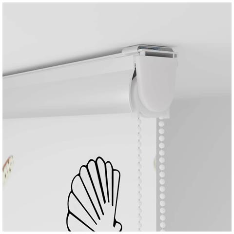 Tenda a Rullo per Doccia Cassonetto 80x240 cm Larghezza Tessuto - Foto 9