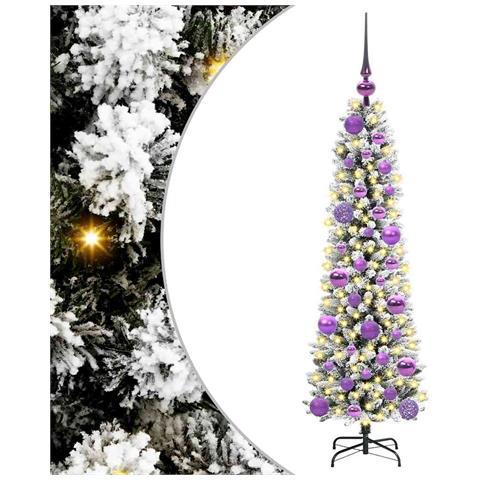 Albero di Natale artificiale con 150 LED Bianco 120 cm - Foto 1