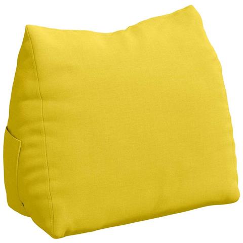 Cuscino per Schiena Giallo Chiaro 45 x 20 x 35 cm Tessuto - Foto 1