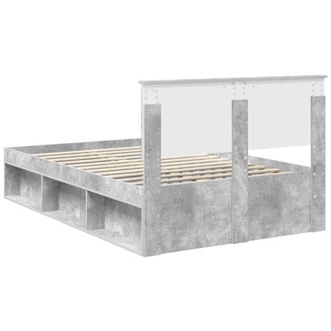 Struttura del letto Calcestruzzo 120 x 190 cm Pino massello - Foto 9