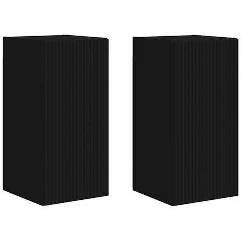 Mobile TV da parete 2 pcs Nero 30 x 31 x 60 cm - Foto 1