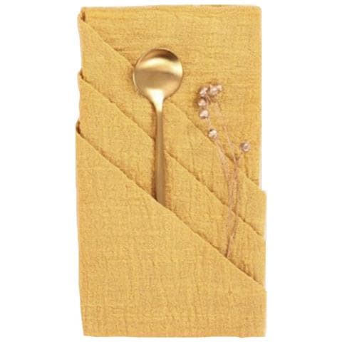 Set Di 12 Tovaglioli Da Tavola In Cotone Viola - Tovaglioli In Tessuto Orlato Per Matrimoni E Feste Yellow - Foto 2