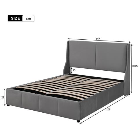 Letto Imbottito Elegante Con Superficie Spaziosa - Foto 2