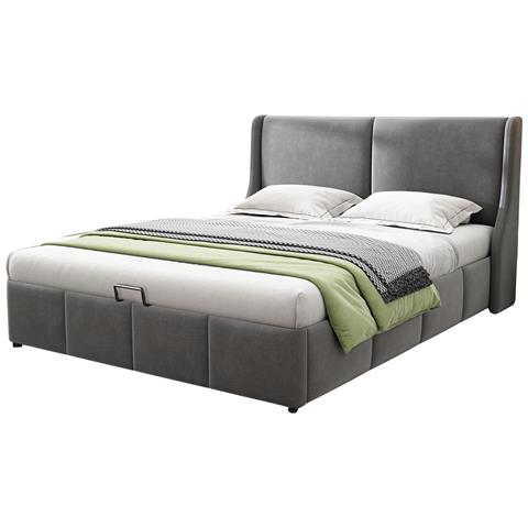 Letto Imbottito Elegante Con Superficie Spaziosa - Foto 1