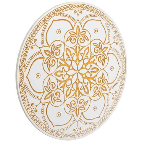 Pannello Decorativo In Legno Intagliato Bianco 60x2x60h - Foto 1