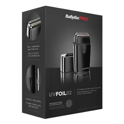 Rasoio Elettrico In Metallo Con Doppia Lama Babylisspro Fxfs2b Uvfoil Uv-disinfettante, 10.000 Rpm - Foto 2