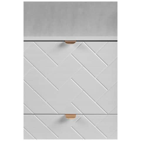 | Mobiletto 80 cm - Blanc Mat - Mobili da bagno - Mobili da bagno - Sottolavabo - Piano d'appoggio - Libreria bianca - Foto 2