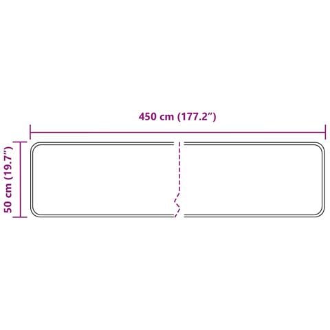 Runner Tappeto MARSA Nero 50 x 450 cm Poliestere e PVC - Foto 7
