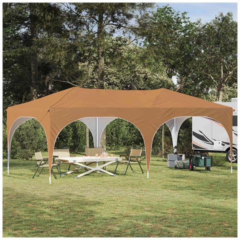 Tenda per feste a pop-up 575 x 288 x 245 cm Beige - Foto 2