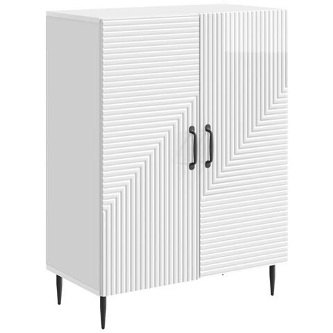 Credenza Bianco Lucido 66 x 34,5 x 89,5 cm Legno ingegnerizzato - Foto 1