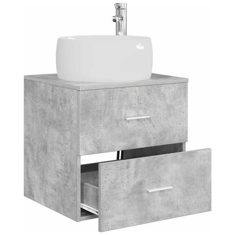 Mobile Lavabo da Parete Grigio Cemento 49,5 x 44,5 x 66 cm - Foto 2