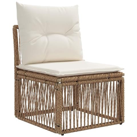Set Divano da Giardino 13 pcs Beige e Bianco Crema polyrattan - Foto 2