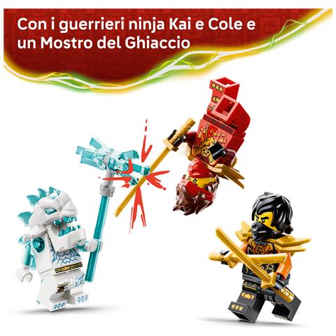 NINJAGO 71864 Veicoli Combinanti di Kai e Cole, con Macchina e Moto Giocattolo e 3 Minifigure, Regalo per Bambini da 7+ - Foto 28