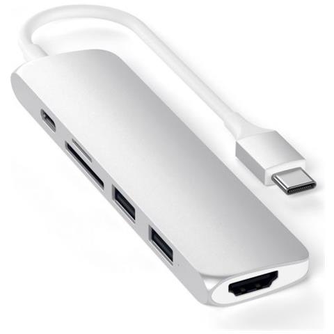 Adattatore V2 Multiporta Sottile Tipo C Alluminio - 4K HDMI, Lettore Schede Micro /SD e USB 3.0 - Foto 1