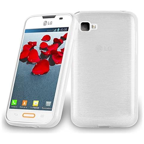 Custodia Compatibile Con Lg L4 Ii (2.gen E740) In Argento - Coperchio Protettivo In Silicone Tpu Flessibile Con Design Spazzolato - Foto 1