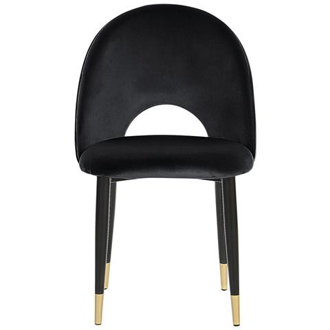 Set Di Due Sedie Da Pranzo In Velluto Nero Magalia - Foto 15