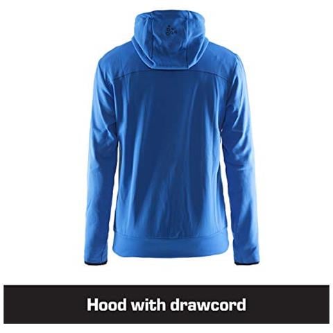 Artigianato Uomini Tempo Libero Sportswear Cappuccio Con Zip Interataglia Mcolore Blu Svedese - Foto 2