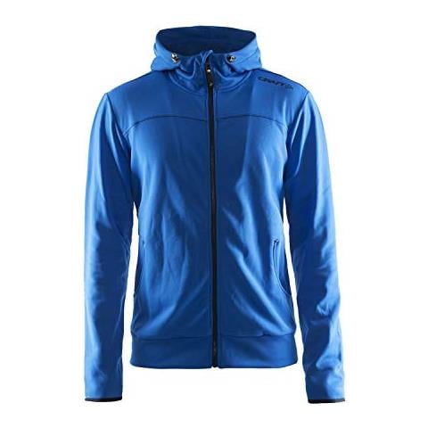 Artigianato Uomini Tempo Libero Sportswear Cappuccio Con Zip Interataglia Mcolore Blu Svedese - Foto 1