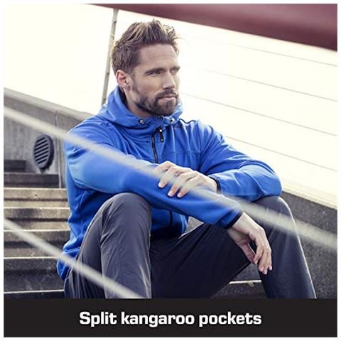 Artigianato Uomini Tempo Libero Sportswear Cappuccio Con Zip Interataglia Mcolore Blu Svedese - Foto 5