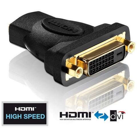 PureInstall PI045, HDMI, DVI-D, Femmina / femmina, Nero, Oro, 1920 x 1200 Pixel - Foto 2