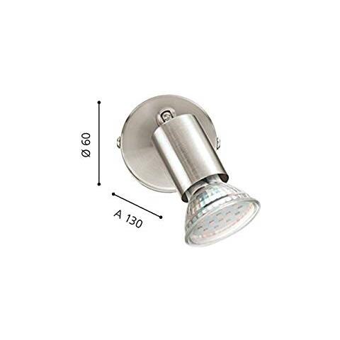 BUZZ-LED, Camera da letto, Sala da pranzo, Soggiorno, Interno, Metallico, GU10, LED, 3W - Foto 2