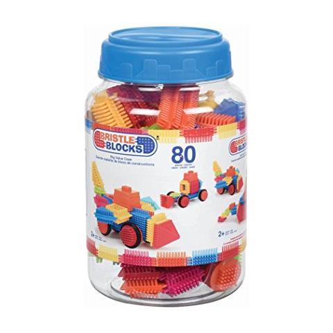 Blocchi Di Setole Di Battat A I Blocchi Di Setole Ufficiali A 80 Pezzi Grande Valore In Un Contenitore Per La Conservazione A Stem Toys Blocchi Giocattolo Sensoriali 3d Per Bambini A Bpa Free A Giochi Da Costruzione Per Creatività E Destrezza A 2 Sì - Foto 1