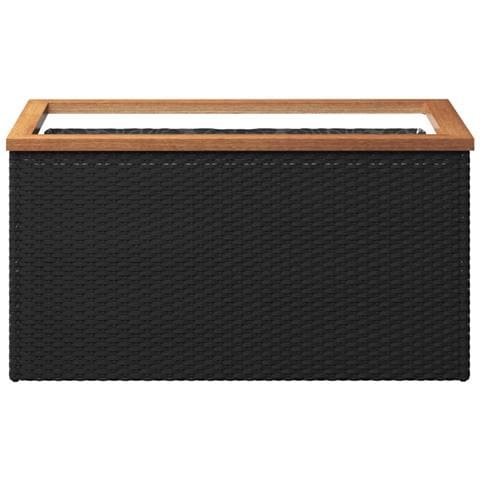 Fioriera Nera 80x40x40 Cm In Polyrattan - Foto 3