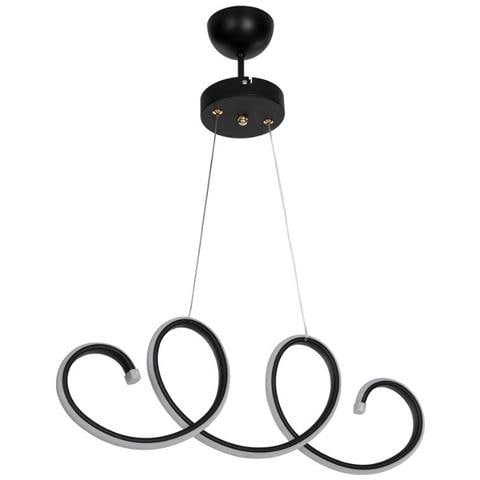 Lampada A Sospensione Led Afra Forma Spirale Nera Mdl4441 - Foto 1