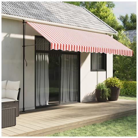 Tessuto Di Ricambio Per Tenda Strisce Rosse E Bianche 4x3,5 M - Foto 1