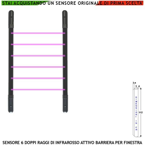 Barriera Infrarossi Attivi 6 Multifasci Segnala Allarme Rispetto Alla Programmazione Dei Fasci Interrotti Dal'intruso - Foto 1
