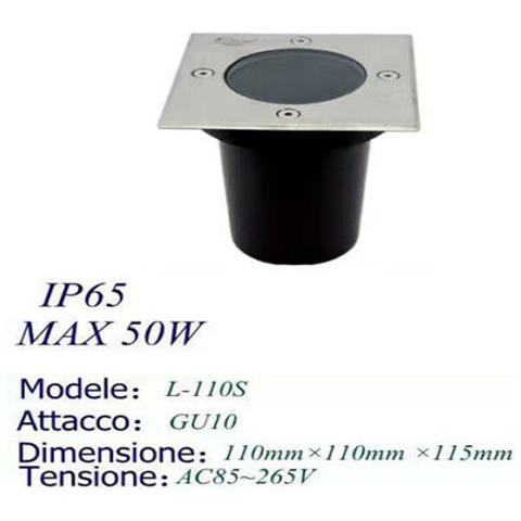 Faretto Faro Calpestabile Quadrato Gu10 Lampada Faretto Segnapasso Esterno - Foto 2