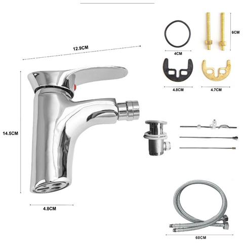 Rubinetto Miscelatore Cromato Casa Bagno Bidet Completo Di Kit Montaggio Jh8099 - Foto 2