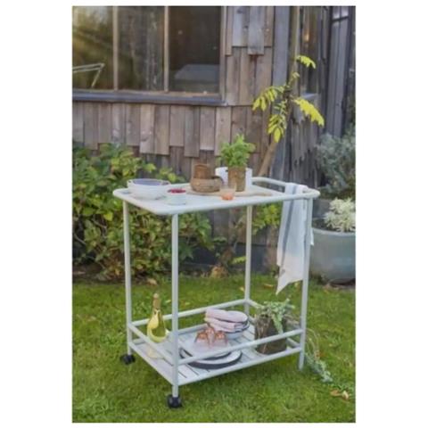 Carrello Da Giardino 61 X 42 Cm Bianco - Gs163c - Foto 3