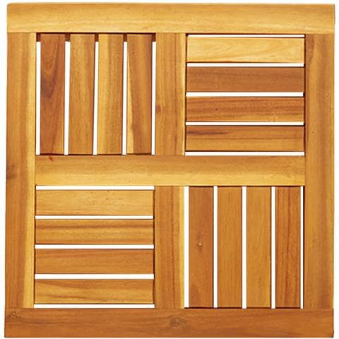 Piano Per Tavolo 50x50x2 Cm Quadrato Legno Massello Di Acacia - Foto 2