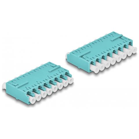 Accoppiatore per fibra ottica HD LC Octuplex femmina per LC Octuplex femmina aqua - Foto 2