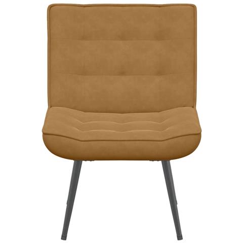 Poltrona Relax 64x74x84 Cm Marrone In Velluto - Foto 2