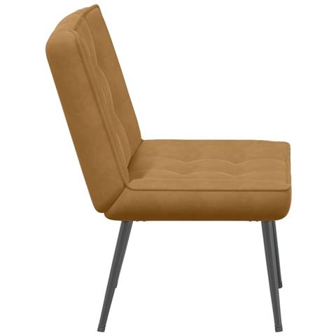 Poltrona Relax 64x74x84 Cm Marrone In Velluto - Foto 9