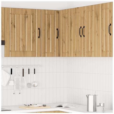 Pensile Da Cucina Ad Angolo Lucca Rovere Artigianale Truciolato - Foto 3