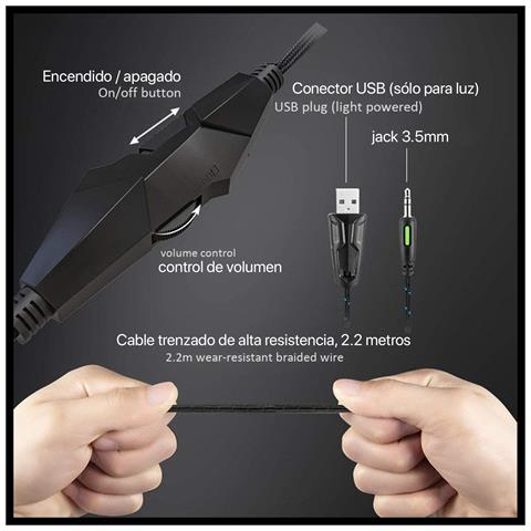 Cuffie Onikuma K19. Cuffie Da Gaming Con Microfono, Connessione Minijack, Luci Led. Pc, Ps4, Xbox One, Mobile, Tablet. - Foto 2
