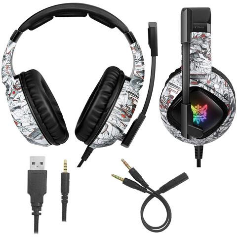 Cuffie Onikuma K19. Cuffie Da Gaming Con Microfono, Connessione Minijack, Luci Led. Pc, Ps4, Xbox One, Mobile, Tablet. - Foto 5