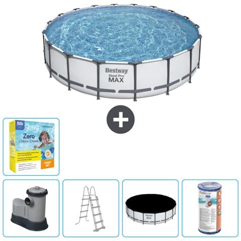 Piscina Fuori Terra - In Giro - 549x122 Cm - Grigio - Include Accessori Coordinati Cb33 - Foto 1