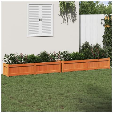 Lusso Casadino -  Fioriere Da Giardino 2pz Marrone Cera Legno Massello Di Pino - Foto 8