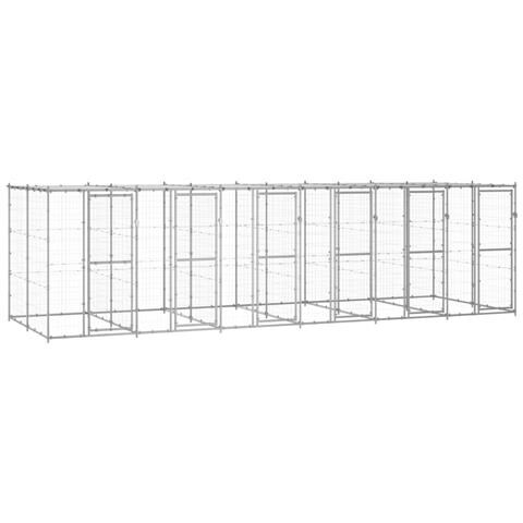 Lusso Casadino - Gabbia Per Cani Da Esterno In Acciaio Zincato Con Tetto 14,52m² - Foto 2