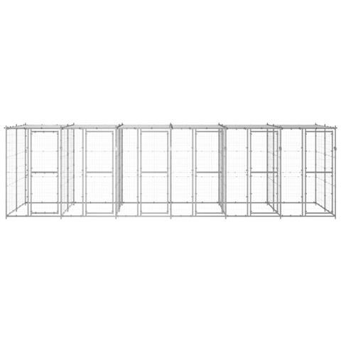 Lusso Casadino - Gabbia Per Cani Da Esterno In Acciaio Zincato Con Tetto 14,52m² - Foto 1